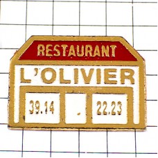 ピンバッジ・赤い屋根のレストラン店 L-OLIVIER FRANCE