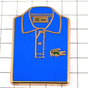 ピンバッジ・ラコステの青いポロシャツ服 LACOSTE