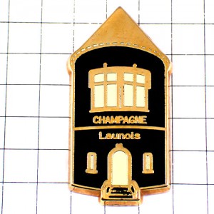 ピンバッジ・シャンパーニュ地方ローノワの館シャンパン酒 CHAMPAGNE-LAUNOIS FRANCE