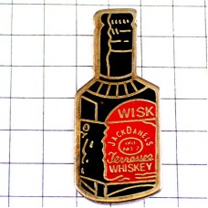 ピンバッジ・ジャックダニエル酒ウイスキー黒いボトル瓶 JACK-DANIELS TENNESSEE WHISKY WHISKEY USA