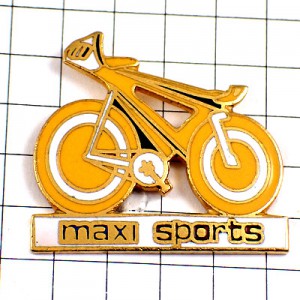 ピンバッジ・黄色い自転車マクシスポーツ店