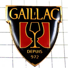 ピンバッジ・ガイヤック地方ワイン酒グラス紋章 GAILLAC FRANCE