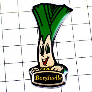 ピンバッジ・野菜ネギ笑顔の葱 BONDUELLE POIREAU