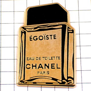 ピンバッジ・シャネル香水エゴイスト金色ゴールド壜オードトワレ型 CHANEL EGOISTE