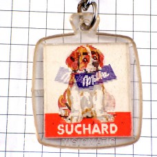 キーホルダー・セントバーナード犬ミルカのチョコレート一枚 SUCHARD