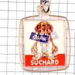 キーホルダー・セントバーナード犬ミルカのチョコレート一枚 SUCHARD