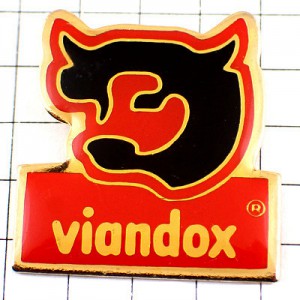 ピンバッジ・ヴィアンドックス牛のスープ会社 VIANDOX