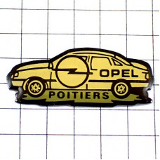 ピンバッジ・オペルのロゴと白い車 OPEL GERMANY