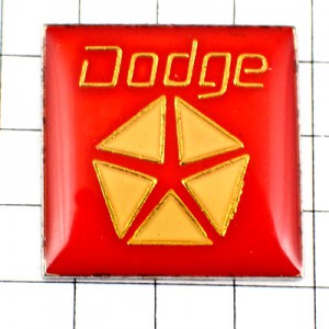 ピンバッジ・ダッジ車クライスラー赤 DODGE CHRYSLER USA