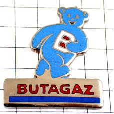 ピンバッジ・Ｂビュタガス青い熊 BUTAGAZ FRANCE