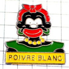 ピンバッジ・アフリカの女の子 POIVRE-BLANC FRANCE