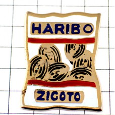 ピンバッジ・ハリボ白い袋キャンディーお菓子 HARIBO ZIGOTO GERMANY