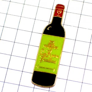 ピンバッジ・ラローズポイヤック赤ワイン葡萄酒瓶 LA-ROSE-PAUILLAC PAUILLAC MEDOC BORDEAUX FRANCE