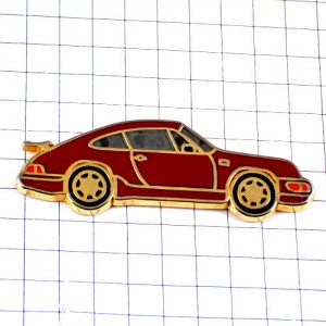 ピンバッジ・えんじ色のポルシェ車 PORSCHE GERMANY