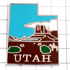 ピンバッジ・ユタ州アメリカ合衆国/USA地図型 UTAH STATE MAP