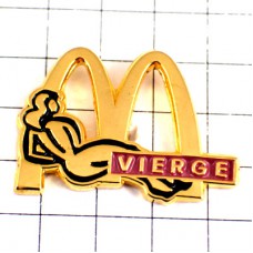 ピンバッジ・マクドナルドＭ星占い乙女座おとめ座 MC-DONALDS VIERGE VIRGIN