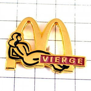 ピンバッジ・マクドナルドＭ星占い乙女座おとめ座 MC-DONALDS VIERGE VIRGIN