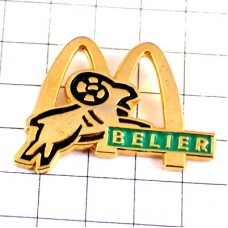 ピンバッジ・マクドナルドＭ星占い牡羊座おひつじ座 MC-DONALDS BELIER