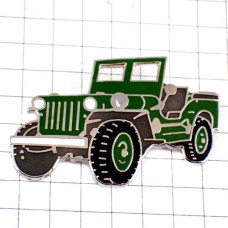 ピンバッジ・カーキ緑色のジープ軍用車アメリカ軍/USA JEEP