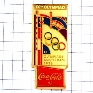 お買得ピンバッジ・アムステルダム五輪コカコーラ1928年オランダ大会オリンピック第９回ビンテージ中古品