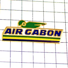 ピンバッジ・ガボン航空アフリカ緑色ロゴ飛行機会社 AIR-GABON GABON AFRICA