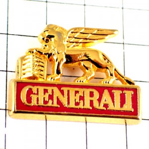 ピンバッジ・翼のあるライオン金色ゼネラリ保険会社 GENERALI ITALIA