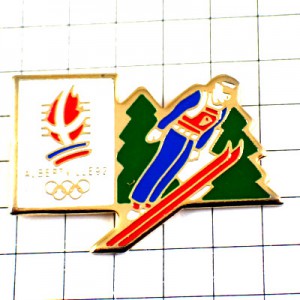 ピンバッジ・スキー競技アルベールビル五輪オリンピック冬季ビンテージ中古品