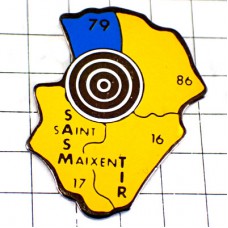 ピンバッジ・射撃スポーツ的シューティング黄色い地図