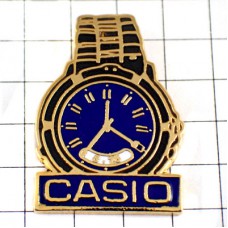 ピンバッジ・カシオの腕時計ブルー紺色 CASIO JAPAN