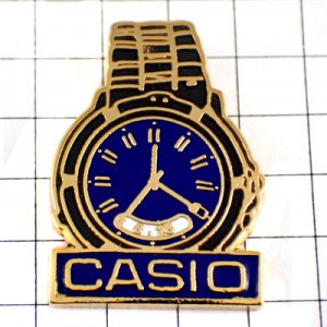 ピンバッジ・カシオの腕時計ブルー紺色 CASIO JAPAN