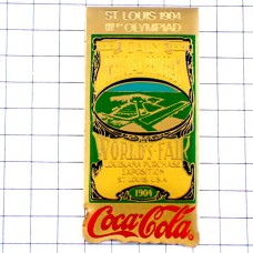 ピンバッジ・セントルイス五輪1904年アメリカ/USAコカコーラ米国ビンテージ中古品