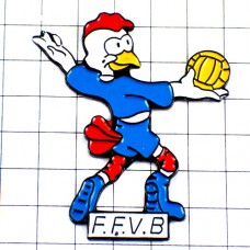 ピンバッジ・バレーボール選手ニワトリ雄鶏 FFVB FEDERATION-FRANCAISE-DE-VOLLEYBALL