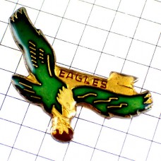 ピンバッジ・フィラデルフィアイーグルス/USAアメフト鷲わし鳥グリーンの翼一羽 PHILADELPHIA-EAGLES USA