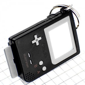 キーホルダー・任天堂ゲームボーイ型ブラック黒い機器 NINTENDO GAME-BOY