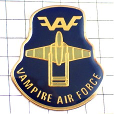 ピンバッジ・デハビランドバンパイア英国イギリス戦闘機ミリタリー飛行機 VAMPIRE-AIR-FORCE