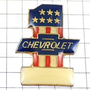 ピンバッジ・シボレー車エンブレム紺色十字 CHEVROLET USA