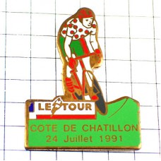 ピンバッジ・ツールドフランス自転車レース赤い水玉シャツ1991年