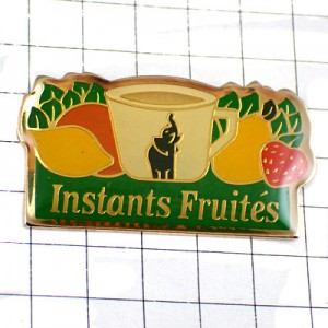 ピンバッジ・レレファン象印のお茶フルーツハーブティー果物 TEA L-ELEPHANT INSTANTS-FRUITES INFUSION