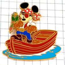 ピンバッジ・ミッキーマウスの海賊ディズニー熱帯鳥と船 MICKEY CARIBBEAN PIRATE