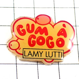 ピンバッジ・ガムの風船ふわふら膨らむ LUTTI GUM-A-GOGO