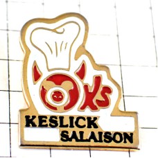 ピンバッジ・ブタ豚のコックさんシェフ料理人 KESLICK SALAISONS CHARCUTERIE FRANCE