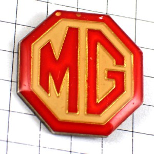 ピンバッジ・ＭＧエンブレム英国車イギリス六角形 MG-MOTORS ENGLAND