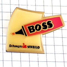 ピンバッジ・蛍光ペン筆記具ピンク色スタビロスワン文房具 STABILO-BOSS SCHWAN GERMANY