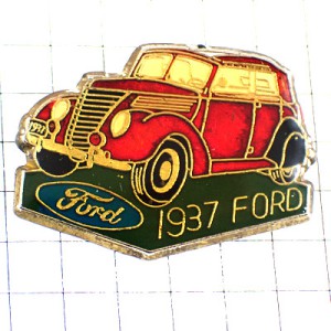 ピンバッジ・フォード赤い車1937年 FORD-1937 FORD USA