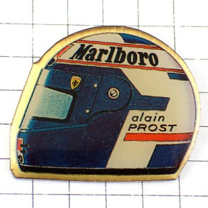 ピンバッジ・ヘルメットF1アランプロスト車レーサー FERRARI ALAIN-PROST HELMET