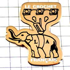 ピンバッジ・ゾウ象とフックLAメルスリー手芸用品 LE-CROCHET-FRANCAIS