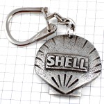 キーホルダー・マーメイド人魚シェル石油シルバー銀色の二枚貝 SHELL ENGLAND