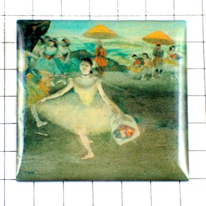 ピンバッジ・ドガ画『舞台の踊り子』 EDGAR-DEGAS