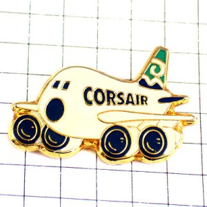 ピンバッジ・コルセール航空の飛行機 CORSAIR