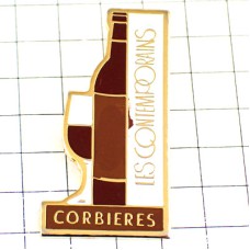 ピンバッジ・赤ワイン酒コルビエール産 CORBIERES FRANCE